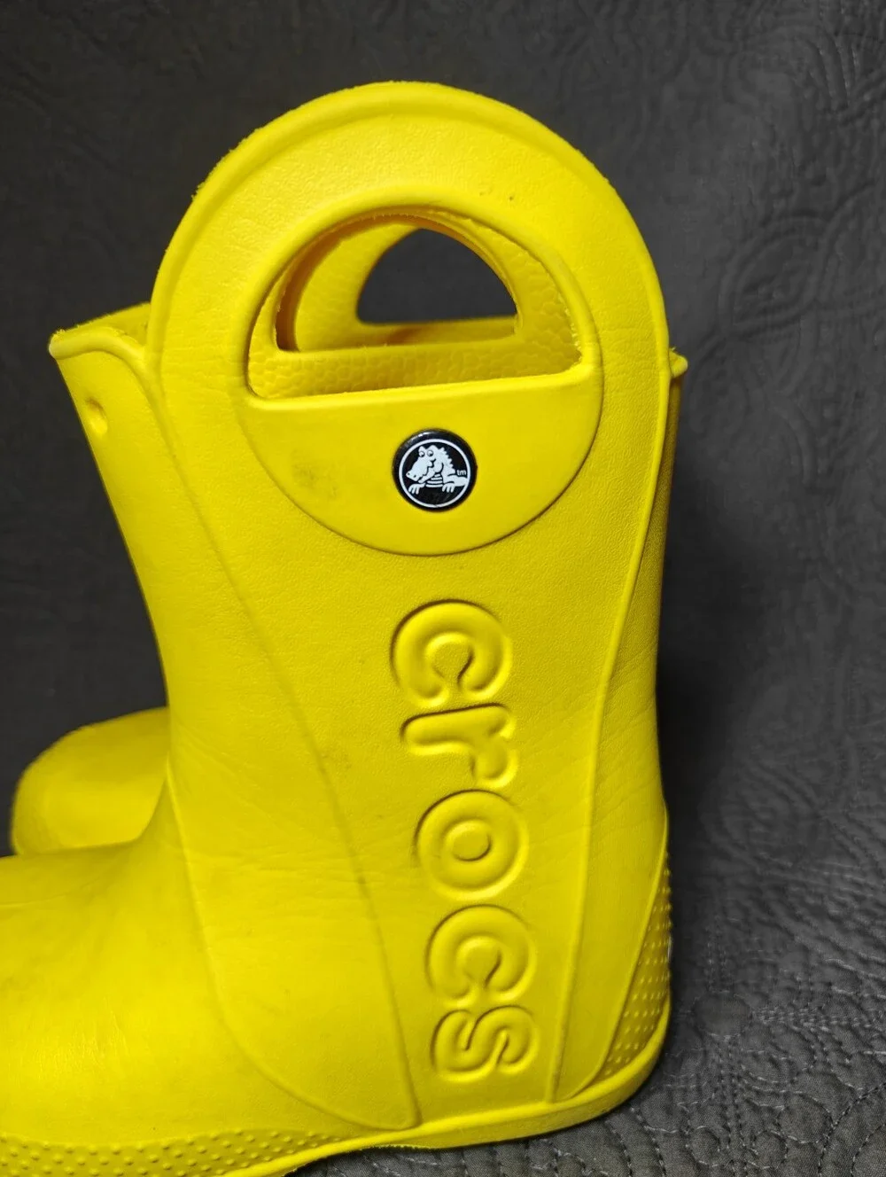 Toddler Handle It Yellow Pull On Pink Rain Boot Size Toddler Size 12